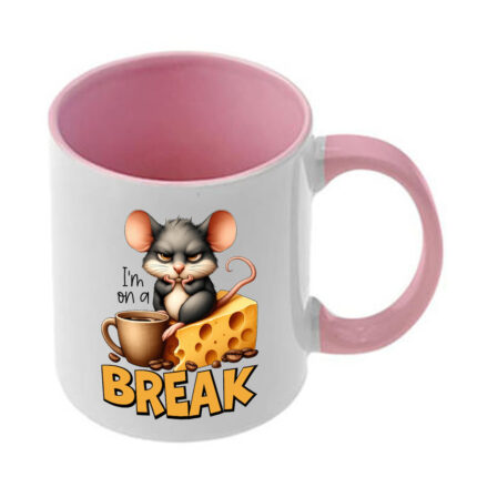 Κούπα Funny Animals με ροζ λαβή και εσωτερικό