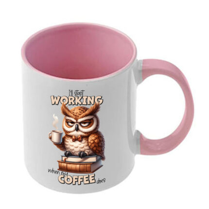 Κούπα Funny Animals με ροζ λαβή και εσωτερικό