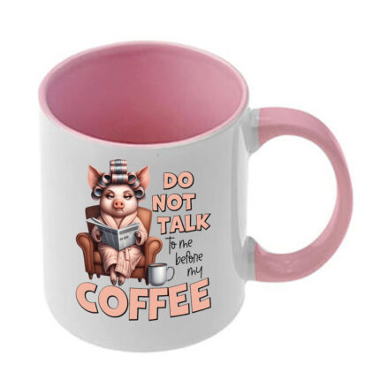 Κούπα Funny Animals με ροζ λαβή και εσωτερικό