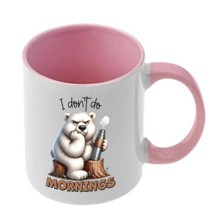 Κούπα Funny Animals με ροζ λαβή και εσωτερικό