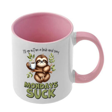 Κούπα Funny Animals με ροζ λαβή και εσωτερικό