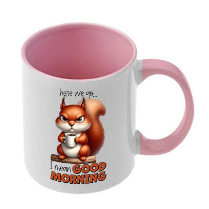 Κούπα Funny Animals με ροζ λαβή και εσωτερικό