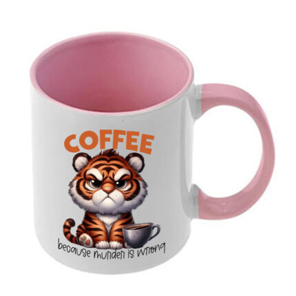 Κούπα Funny Animals με ροζ λαβή και εσωτερικό