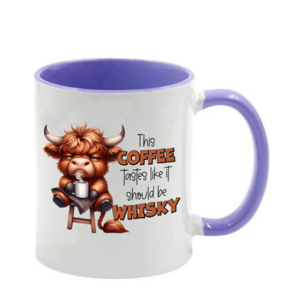 Κούπα Funny Animals με λιλά λαβή και εσωτερικό