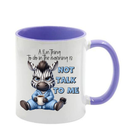 Κούπα Funny Animals με λιλά λαβή και εσωτερικό