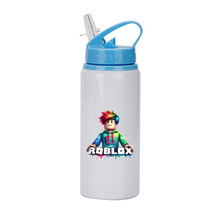 Παγούρι Roblox 600ml Λευκό με γαλάζιο καπάκι