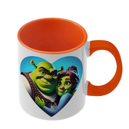 Κούπα Shrek Σρεκ με πορτοκαλί λαβή και εσωτερικό
