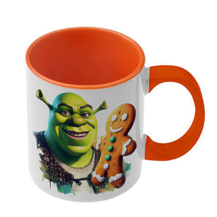 Κούπα Shrek Σρεκ με πορτοκαλί λαβή και εσωτερικό