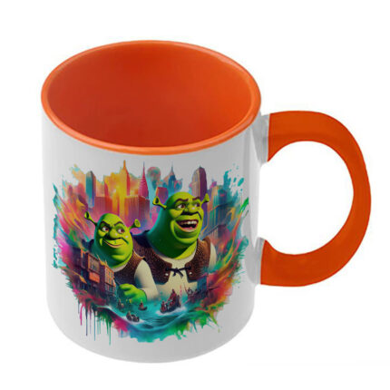 Κούπα Shrek Σρεκ με πορτοκαλί λαβή και εσωτερικό