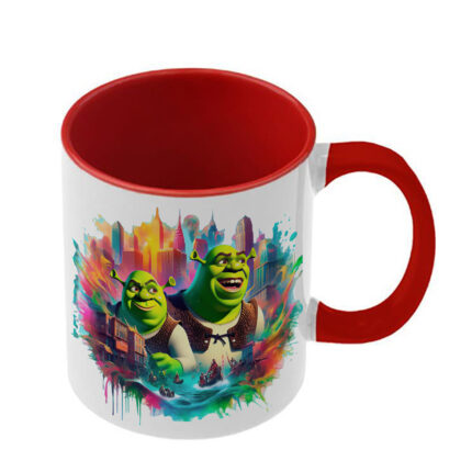 Κούπα Shrek Σρεκ με κόκκινη λαβή και εσωτερικό