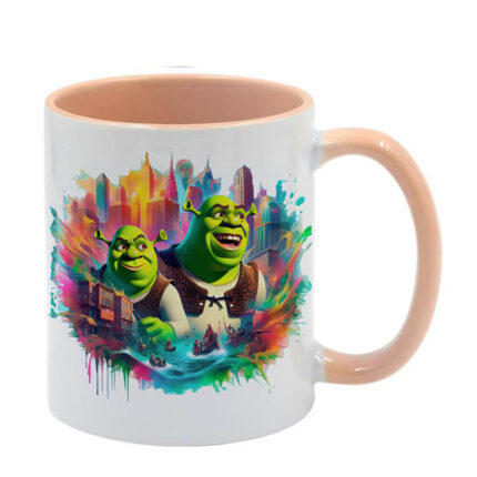 Κούπα Shrek Σρεκ με μπεζ λαβή και εσωτερικό