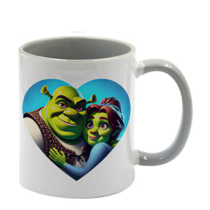 Κούπα Shrek Σρεκ με γκρι λαβή και εσωτερικό