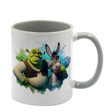 Κούπα Shrek Σρεκ με γκρι λαβή και εσωτερικό