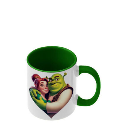 Κούπα Shrek Σρεκ με σκούρα πράσινη λαβή και εσωτερικό