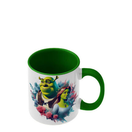Κούπα Shrek Σρεκ με σκούρα πράσινη λαβή και εσωτερικό