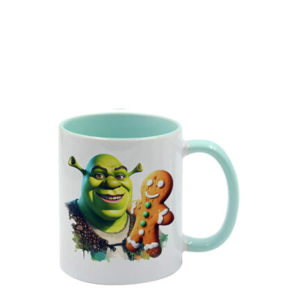 Κούπα Shrek Σρεκ με πράσινο της μέντας λαβή και εσωτερικό