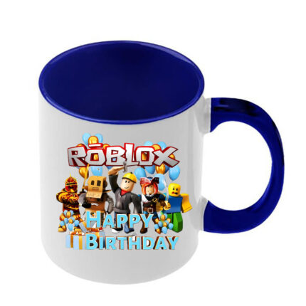 Κούπα Roblox με σκούρα μπλε λαβή και εσωτερικό