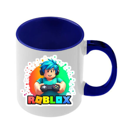 Κούπα Roblox με σκούρα μπλε λαβή και εσωτερικό