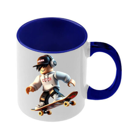 Κούπα Roblox με σκούρα μπλε λαβή και εσωτερικό