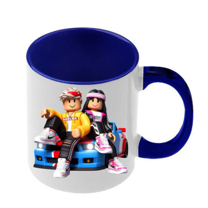 Κούπα Roblox με σκούρα μπλε λαβή και εσωτερικό