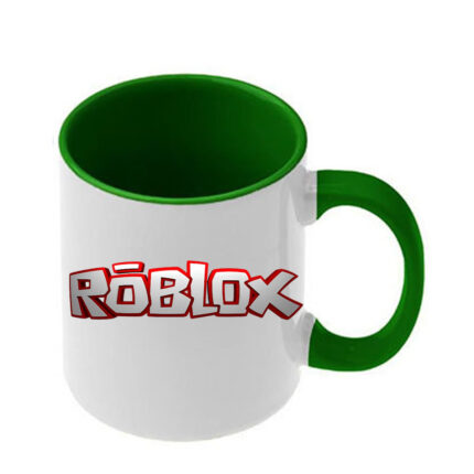 Κούπα Roblox με σκούρα πράσινη λαβή και εσωτερικό