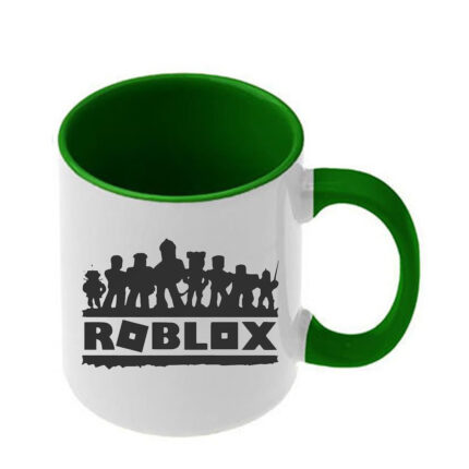 Κούπα Roblox με σκούρα πράσινη λαβή και εσωτερικό
