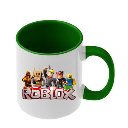 Κούπα Roblox με σκούρα πράσινη λαβή και εσωτερικό