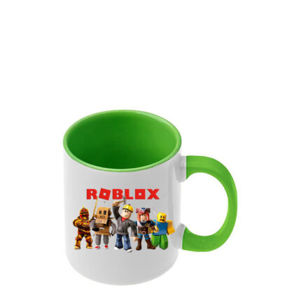 Κούπα Roblox με ανοιχτή πράσινη λαβή και εσωτερικό