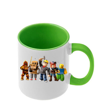 Κούπα Roblox με ανοιχτή πράσινη λαβή και εσωτερικό