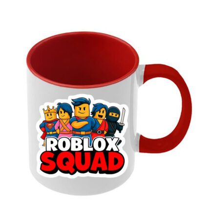 Κούπα Roblox με κόκκινη λαβή και εσωτερικό