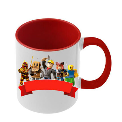 Κούπα Roblox με κόκκινη λαβή και εσωτερικό