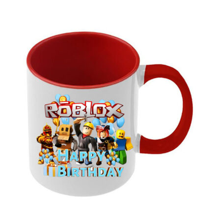 Κούπα Roblox με κόκκινη λαβή και εσωτερικό