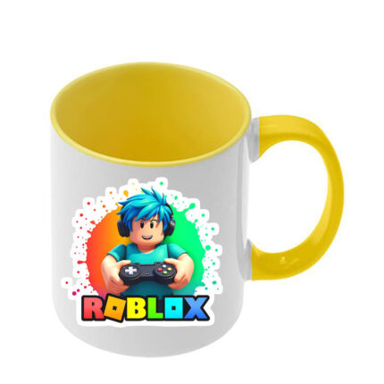 Κούπα Roblox με κίτρινη λαβή και εσωτερικό