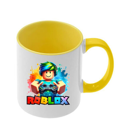 Κούπα Roblox με κίτρινη λαβή και εσωτερικό