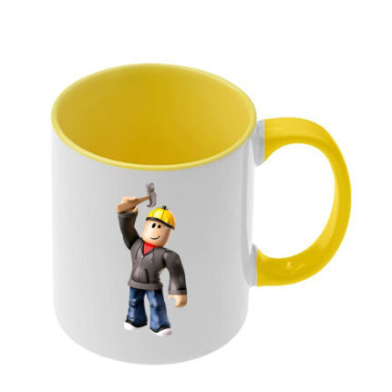 Κούπα Roblox με κίτρινη λαβή και εσωτερικό