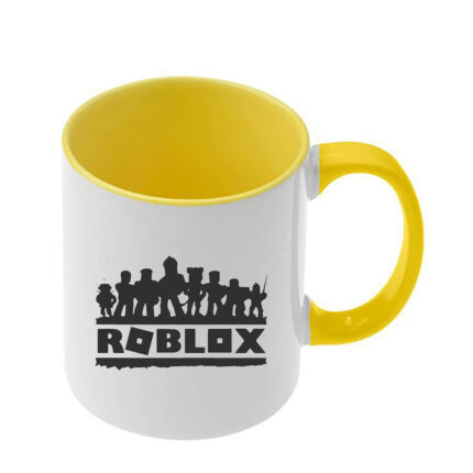 Κούπα Roblox με κίτρινη λαβή και εσωτερικό