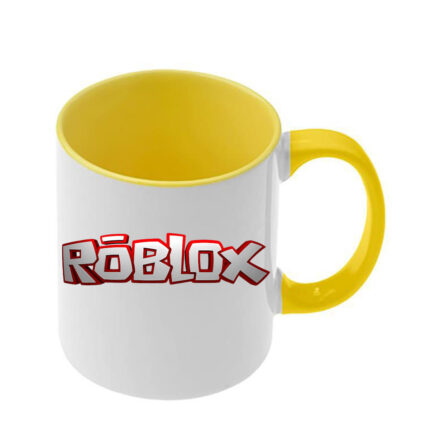 Κούπα Roblox με κίτρινη λαβή και εσωτερικό