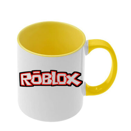 Κούπα Roblox με κίτρινη λαβή και εσωτερικό