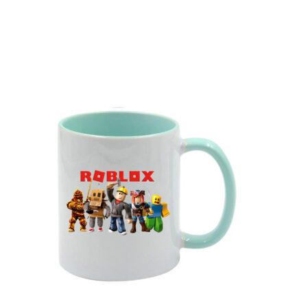 Κούπα Roblox με πράσινο της μέντας λαβή και εσωτερικό