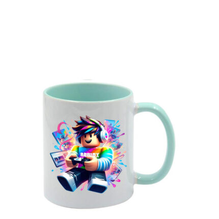 Κούπα Roblox με πράσινο της μέντας λαβή και εσωτερικό