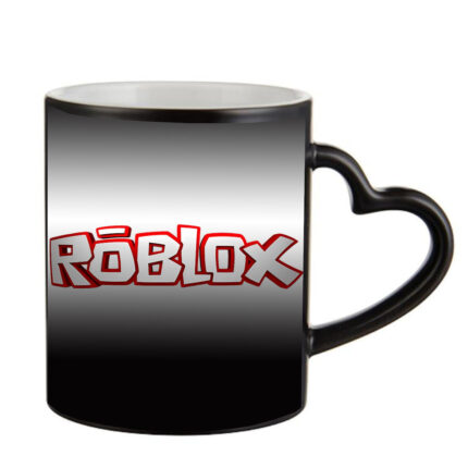 Μαγική μαύρη κούπα Roblox με λαβή καρδιά
