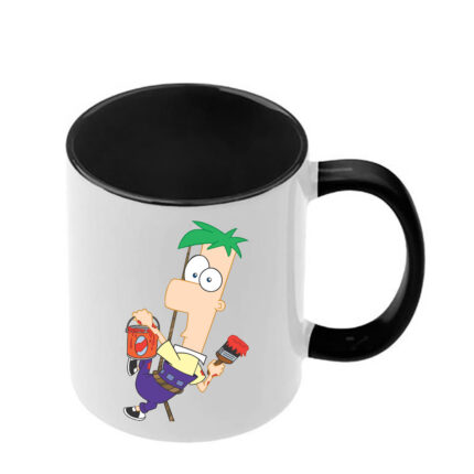 Κούπα PHINEAS AND FERB με μαύρη λαβή και εσωτερικό