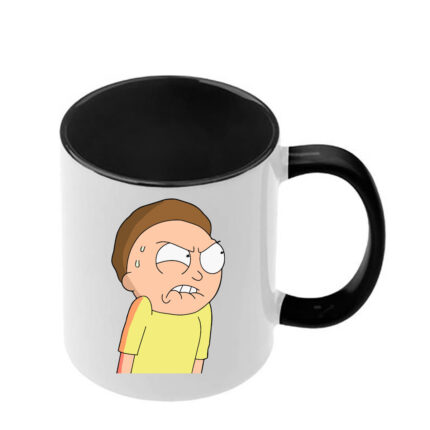 Κούπα Rick and Morty με μαύρη λαβή και εσωτερικό