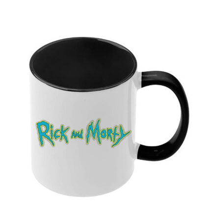 Κούπα Rick and Morty με μαύρη λαβή και εσωτερικό