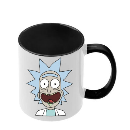 Κούπα Rick and Morty με μαύρη λαβή και εσωτερικό