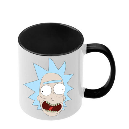 Κούπα Rick and Morty με μαύρη λαβή και εσωτερικό