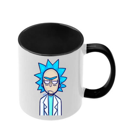 Κούπα Rick and Morty με μαύρη λαβή και εσωτερικό