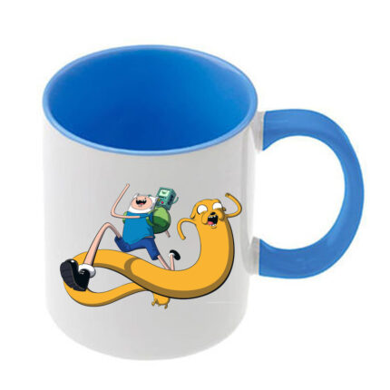 Κούπα Adventure Time με γαλάζια λαβή και εσωτερικό
