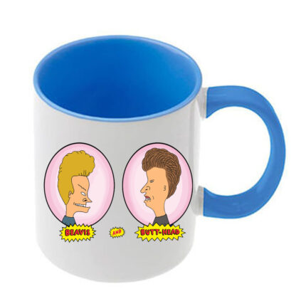 Κούπα Beavis and Butthead με γαλάζια λαβή και εσωτερικό