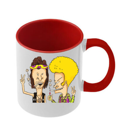 Κούπα Beavis and Butthead με κόκκινη λαβή και εσωτερικό